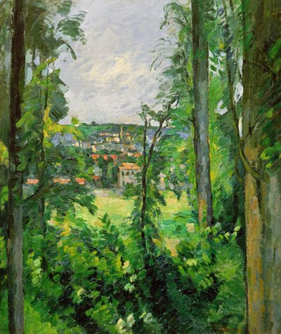 Auvers, uitzicht op de buitenwijken, ca. 1875-77 door Paul Cézanne